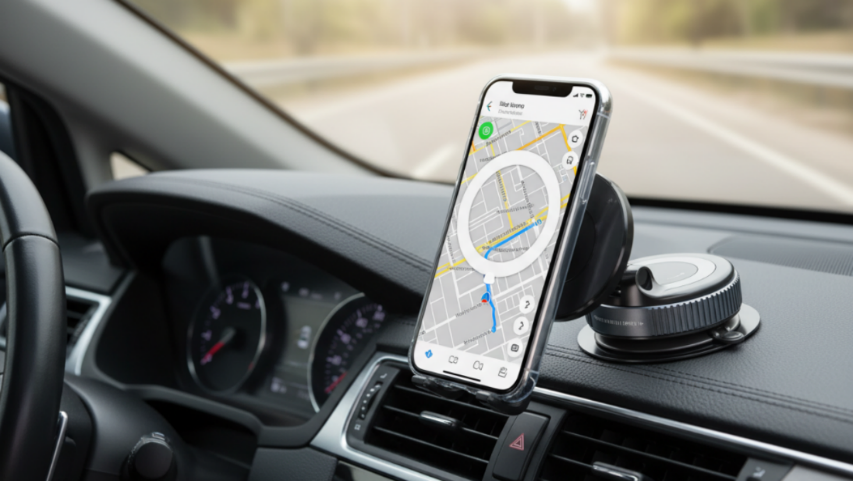 Handyhalterung in Verwendung